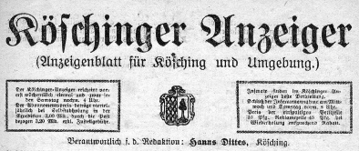 der alte Köschiner Anzeiger