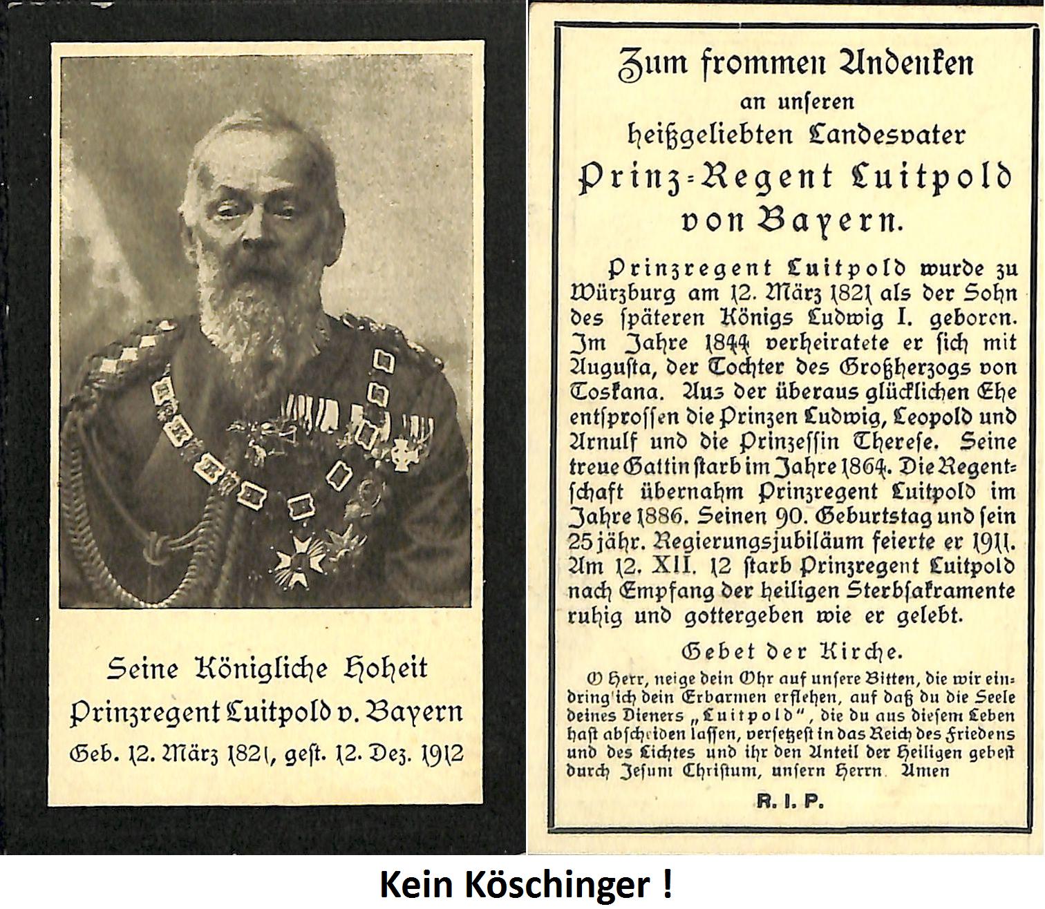 Prinzregent
            Luitpold von Bayern